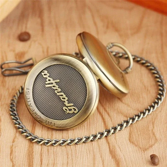 Grandpa Pocket Watch NEW Gift for Papa Birthday Christmas - Picture 3 of 5